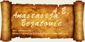Anastasija Bejatović vizit kartica